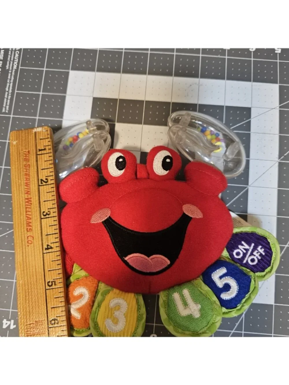Baby Rattle Crab LeapFrog Learn To Count In Spanish & English Stuffed Plush